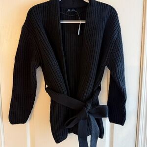 XS Black Ribbed Knit Sweater by GAP